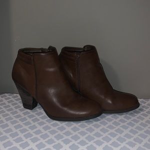 Brown MIA wedged booties